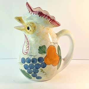 Ceramic Rooster Pitcher by Mesa International